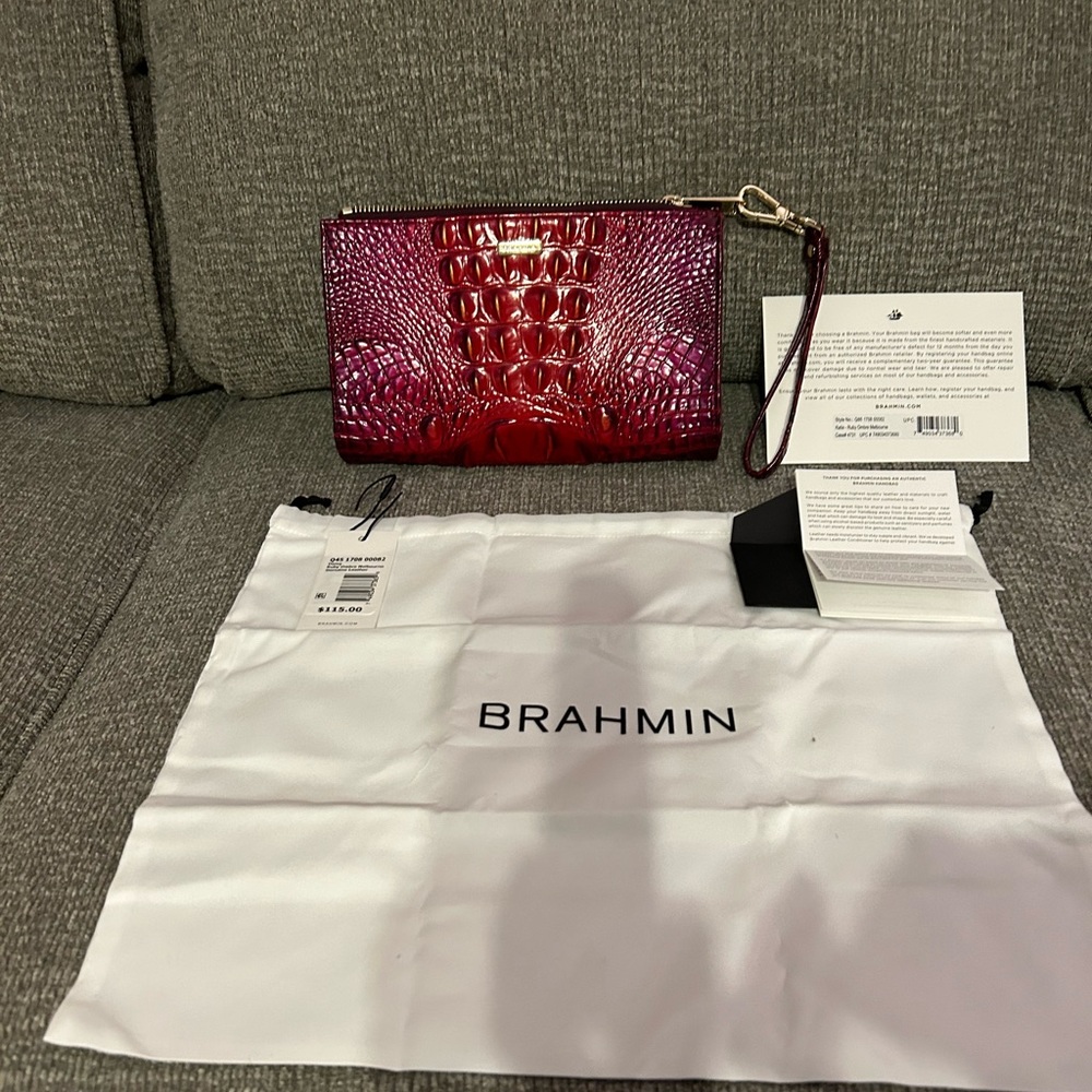 Brahmin Daisy Ruby Ombré Melbourne Wristlet